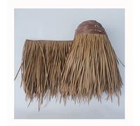 Fireproof Fake Thatch Roll 100x50cmArtificial Palm Leaves for Tiki Bar Garden Décor Synthetic Thatching Yellow Waterproof Durable Easy to Install