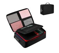 Fireproof File Organizer Bag with Lock, Accordion File Folder, 5200℉ Document Organizer Box with Lock&Labels, Multi-Layer Portable Home Safe Storage for Important Documents, Files