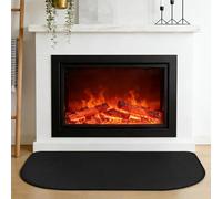 Fireproof Fireplace Mat 100x50x0.2cm Heat Resistant Hearth Rug, Silicone Coated Fiberglass Pad for Indoor/Outdoor Wood Stove Fire Pit - Protects Floors from Sparks Embers