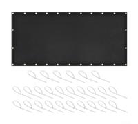 Fireproof Grill Heat Shield 3x4 FT, Silicone Coated Fiberglass Barrier for Deck Railing & Fence Protection, Oil-Proof BBQ Wall Guard with Ties(91.5 * 305cm)