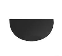 Fireproof Hearth Rug Semicircular Fireplace Pad Fiberglass Silicone Heat Resistant Mat for Wood Stove Fire Brazier Kang Floor Protection Black Silver 1mm Thick Two(1mm*102 * 60CM Black)