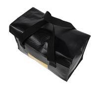 Fireproof Lithium Battery Bag with Hook and Loop Closure Black | Non Woven PVC Fibre Cloth, Reinforced Anti Puncture Layers, for Hobbyists, Rc Racers, Car Meets