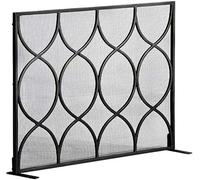 Fireproof Metal Decorative ScreenSingle Board Forged Iron Spark Protection Mesh for Fireplace Safety Heat Resistant Fire Guard Stylish Home Decor