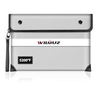 Fireproof Money Bag for Cash,Fireproof Document Bag 5200°F Heat Insulated,Safe Fireproof Storage Pouch with Zipper,8 Layers of Heat Insulated Materials,11 x 7.7 inch(Silvery)