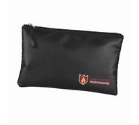 Fireproof Money Bag Pouch Holder Water FIRE Resistant Zipper Closure for File Jewelry VALUABLES Small Size (Small)