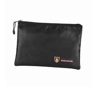 Fireproof Money Bag Pouch Holder Water FIRE Resistant Zipper Closure for File Jewelry VALUABLES Small Size (Medium)