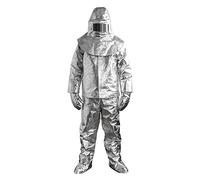 Fireproof Overalls | Heat Resistant Clothing Fireproof Suit For Firefighters, 1000 Degree Fire Fighter Costumes Radiation Proof Hazmat Suit, Flame Resistant Anti-static Welding Coverall Boiler Suit