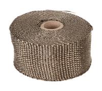 Fireproof Pipe Wrap, Stove Pipe Wrap Insulation Webbing, Fiberglass Fireproof Tape for Furnace Tube Exhaust Pipes, with Adjustable Clips for Motorcycle Power Lines