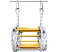 Fireproof Rescue Ladder, Multi-Purpose Rope Ladder for Emergencies and Quick Use in Fire and Disaster Situations, 20M (65.6FT)