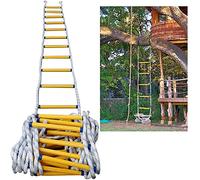 fireproof Rescue Ladder - Reusable Rope Ladder for Emergency Fire Escape & Aerial Work Safety Response - Compact & Lightweight, Weight Capacity up to 420KG Fire Escape Ladders