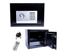 Fireproof Security Safe Digital Keypad Cash Box - for Id Papers,Tures, Document, Small Electronic Safety Safe/Black/8.5L