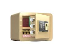 Fireproof Small Home Fingerprint Password Lock Storage Steel Anti-theft Secret Cash Hidden Cabinet (Gold A)