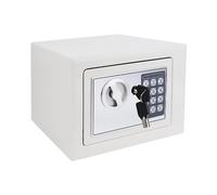 Fireproof Steel Safe Security Home Office Money Cash Waterproof Safety Box with Digital Keypad and Key 4.6L White