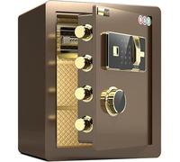Fireproof Steel Security Safe with Fingerprint & Password Lock | Anti-Theft Storage Cabinet 6 Unlocking Methods for Home & Office Security Fire Resistant Protection