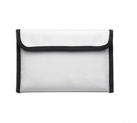 Fireproof Storage Bag With Zipper Closure For Documents Cash Jewelry Usb Drives Water Resistant Silicone Coated Fiberglass Safe Pouch Silver 28x20cm(silver-1)