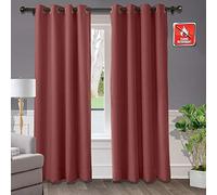 Fireproof Thermal Ilated Blackout ain Panel - 100" W x 102" L - Flame Retardant Drapery for Home Office Hotel School Cinema Hospital - Merlot (1 Panel)