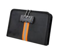 Fireproof Travel Document Bag with Combination Hook for on The Go Multiple Compartment Nonflammable