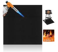 Fireproof Underlay 1 m x 1 m Heat Resistant up to 982 °C, Fireproof Fabric Ideal as a Fire Protection Mat or as a Grill Mat, Heat Protection Mat Non-flammable, Fire Protection (1 m x 1 m)