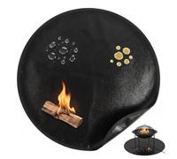 Fireproof Underlay Round Heat Protection Mat 60 cm Fire Protection Mat Fire Protection Mat Fireproof Mat for Fire Bowl Grass Patio Floor Camping