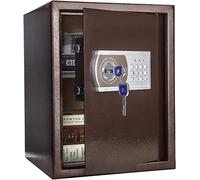 Fireproof Waterproof Cabinet Personal Safe Security Digital Lock Key Combination Code Steel Money Box Electronic Small Safes for Home, Office, Hotel (Size 1.8 Cubic