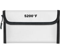 Fireproof Waterproof Document Bag - 5200°F Heat Safe Pouch with Lockable Zip