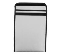 Fireproof Waterproof Document Bag with Heat Insulation Silver | Glass Fiber Build, Waterresistant Seams and Insulated Zipper, for Office and Home Storage
