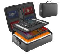 Fireproof Waterproof Document Bag with Lock for Important Files