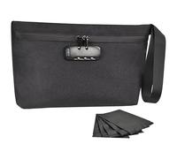 Fireproof & Waterproof Document Box with Combination Lock | Secure Storage for A4 Documents, Valuables, Cash & Passports | Lockable Fireproof Safe Bag for Home, Office & Travel