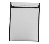 Fireproof Waterproof Document Pouch for Paperwork and Passports | Glass Fibre Build, Waterresistant Seams and Heat Insulated Zipper, Portable Silver Storage for Travel