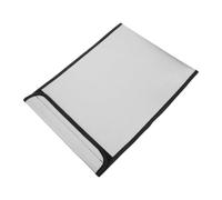 Fireproof Waterproof Document Pouch for Travel Home Storage | Glass Fibre Build, Waterresistant Seams, Heat Insulated Zipper, Silver Finish, for Passports and Electronics