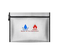 Fireproof Waterproof Money Bag Document Bag for Valuables Cash Jewelry File Lawyers