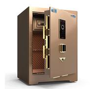 Fireproof Waterproof s Fingerprint s Fingerprint Passwords Office s All-Steel Anti-Theft Small Household s Bedside Wardrobes Hidden Jewelry Valuables for Home (Gold A)