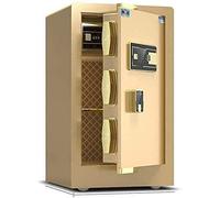 Fireproof Waterproof Safe and Money Box, Safety Boxes Cabinet Home Safes Electronic Combination Lock for Private Households with Medium Safe,Gold