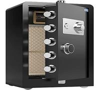 Fireproof Waterproof Safe Electronic Digital Security Bedside Cabinet Invisible Safety Box,Biometric Fingerprint Home Steel Safe,for Office Hotel Jewelry Cash Medi