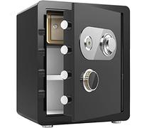 Fireproof Waterproof Safe Household Anti-Theft Storage Box With Small Private Door Is Built In Jewellery Mechanical Password Lock For Home Office Cash Use Storage,Black
