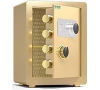 Fireproof Waterproof Safes Home Boxes Alloy Steel Lock, Double Protection of Key and Mechanical Password,A-A