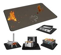 Fireproof & Waterproof Under Griddle BBQ Mat, Heat Resistant Mats for Countertop, Fireproof Heat Resistant Mats for Air Fryer, Under Heat Resistant Mats BBQ Mat,Brown,24 x 31 inch