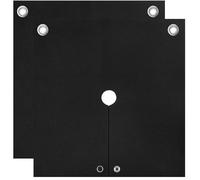 Fireproof Welding Blanket with Cut-Out Design, 1000°C Heat Resistant Carbon Felt Mat for Pipe Hole Protection and Spark Shielding(Set Of 2:)