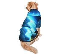 Fires and People Under Dark Clouds Dog Hoodie for Medium and Large Dogs – Soft Polyester Pet Clothes, Suitable for All Seasons