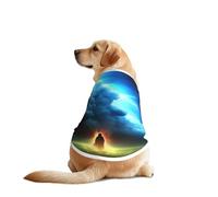 Fires and People Under Dark Clouds Pet T-Shirts for Dogs-Dog Clothes for Large and Medium Dogs, Comfortable Dog Shirts, Perfect for Daily Wear