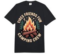 Fires Friends Fun Camping Crew Comfort Colors Adult Heavyweight T-Shirt