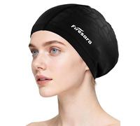 Firesara Extra Large Fabric Swimming Cap for Long, Thick Hair, Comfortable, Non-Slip Swimming Cap for Braids, Buns, Dreadlocks and Weaves, Breathable, Quick-Drying, Designed for Women and Men