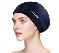 Firesara Extra Large Fabric Swimming Cap for Long, Thick Hair, Comfortable, Non-Slip Swimming Cap for Braids, Buns, Dreadlocks and Weaves, Breathable, Quick-Drying, Designed for Women and Men