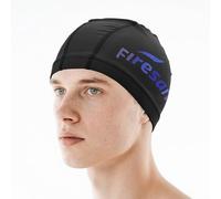 Firesara Upgrate Fabric Swim Cap Fit for Long Short Hair, Comfortable High Elasticity Swimming Hat Lightweight Bathing Cap for Women Men Kids