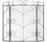 Firescreen - Steel - Heavy - Large - Antique Silver