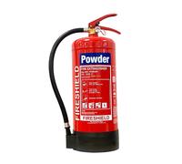 Fireshield 6Kg Dry Powder Fire Extinguisher With J Bracket - Class A, B & C Fires