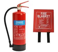 FireShield 6kg Powder & 1.0m x 1.0m Hard Case Fire Blanket