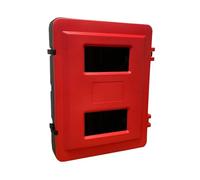 FireShield Double Fire Extinguisher Cabinet Red | Fits All Models of Extinguisher | Extinguisher Cabinet for Workshop, Public Buildings and Offices