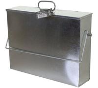 Fireside Ash Carrier Galvanised Metal Hot Tidy Box Container Fireplace Pan Bucket Bin Ash Storage Box (Galvanised)