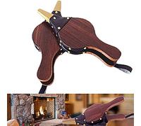 Fireside Bellows, Wood Air Blower Cast Nozzle with Hanging Strap,Hand Bellow Pump Pit Barbeque Fire Tools Accessories,30.5X12.5CM